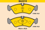 BA2215 Sada brzdových platničiek kotúčovej brzdy BARUM