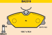 BA2219 Sada brzdových destiček, kotoučová brzda BARUM