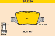 BA2220 Sada brzdových destiček, kotoučová brzda BARUM
