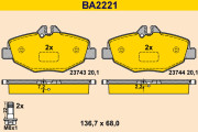 BA2221 Sada brzdových platničiek kotúčovej brzdy BARUM