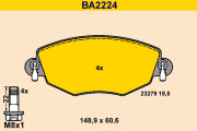 BA2224 Sada brzdových platničiek kotúčovej brzdy BARUM
