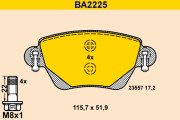 BA2225 Sada brzdových platničiek kotúčovej brzdy BARUM