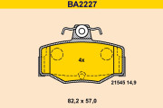 BA2227 Sada brzdových platničiek kotúčovej brzdy BARUM