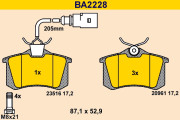 BA2228 Sada brzdových platničiek kotúčovej brzdy BARUM