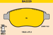 BA2229 Sada brzdových platničiek kotúčovej brzdy BARUM