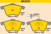 BA2231 Sada brzdových platničiek kotúčovej brzdy BARUM