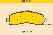 BA2232 Sada brzdových platničiek kotúčovej brzdy BARUM