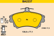 BA2237 Sada brzdových platničiek kotúčovej brzdy BARUM