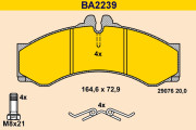 BA2239 Sada brzdových platničiek kotúčovej brzdy BARUM