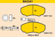 BA2241 Sada brzdových destiček, kotoučová brzda BARUM