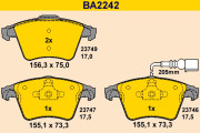 BA2242 Sada brzdových platničiek kotúčovej brzdy BARUM