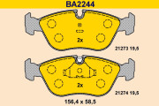 BA2244 Sada brzdových platničiek kotúčovej brzdy BARUM
