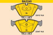 BA2245 Sada brzdových platničiek kotúčovej brzdy BARUM