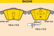 BA2246 Sada brzdových platničiek kotúčovej brzdy BARUM