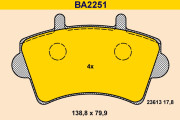 BA2251 Sada brzdových platničiek kotúčovej brzdy BARUM