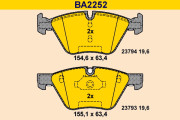 BA2252 Sada brzdových platničiek kotúčovej brzdy BARUM