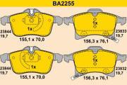 BA2255 Sada brzdových platničiek kotúčovej brzdy BARUM
