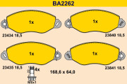 BA2262 Sada brzdových platničiek kotúčovej brzdy BARUM