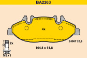 BA2263 Sada brzdových platničiek kotúčovej brzdy BARUM