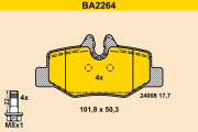 BA2264 Sada brzdových platničiek kotúčovej brzdy BARUM