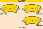 BA2270 Sada brzdových platničiek kotúčovej brzdy BARUM