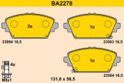 BA2278 Sada brzdových platničiek kotúčovej brzdy BARUM