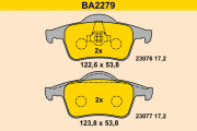 BA2279 Sada brzdových platničiek kotúčovej brzdy BARUM
