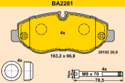 BA2281 Sada brzdových platničiek kotúčovej brzdy BARUM