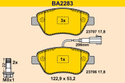 BA2283 Sada brzdových platničiek kotúčovej brzdy BARUM