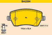 BA2284 Sada brzdových platničiek kotúčovej brzdy BARUM