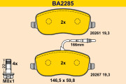 BA2285 Sada brzdových platničiek kotúčovej brzdy BARUM