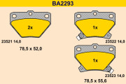 BA2293 Sada brzdových platničiek kotúčovej brzdy BARUM