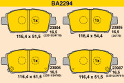 BA2294 Sada brzdových platničiek kotúčovej brzdy BARUM