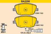 BA2298 Sada brzdových platničiek kotúčovej brzdy BARUM