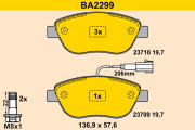 BA2299 Sada brzdových platničiek kotúčovej brzdy BARUM