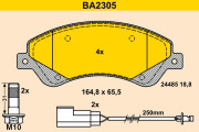 BA2305 Sada brzdových platničiek kotúčovej brzdy BARUM