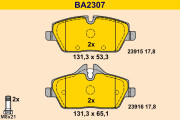 BA2307 Sada brzdových platničiek kotúčovej brzdy BARUM