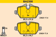 BA2308 Sada brzdových platničiek kotúčovej brzdy BARUM