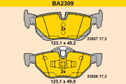 BA2309 Sada brzdových platničiek kotúčovej brzdy BARUM