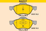 BA2317 Sada brzdových platničiek kotúčovej brzdy BARUM