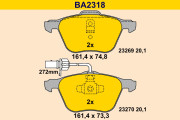 BA2318 Sada brzdových platničiek kotúčovej brzdy BARUM