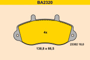 BA2320 Sada brzdových platničiek kotúčovej brzdy BARUM