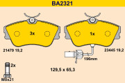 BA2321 Sada brzdových platničiek kotúčovej brzdy BARUM