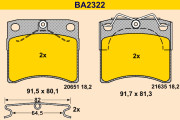 BA2322 Sada brzdových platničiek kotúčovej brzdy BARUM
