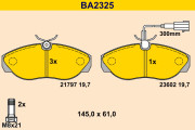 BA2325 Sada brzdových platničiek kotúčovej brzdy BARUM