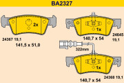 BA2327 Sada brzdových platničiek kotúčovej brzdy BARUM