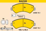 BA2328 Sada brzdových platničiek kotúčovej brzdy BARUM