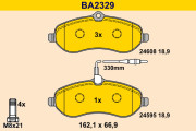 BA2329 Sada brzdových platničiek kotúčovej brzdy BARUM