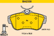 BA2330 Sada brzdových platničiek kotúčovej brzdy BARUM