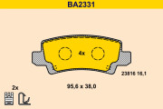 BA2331 Sada brzdových platničiek kotúčovej brzdy BARUM